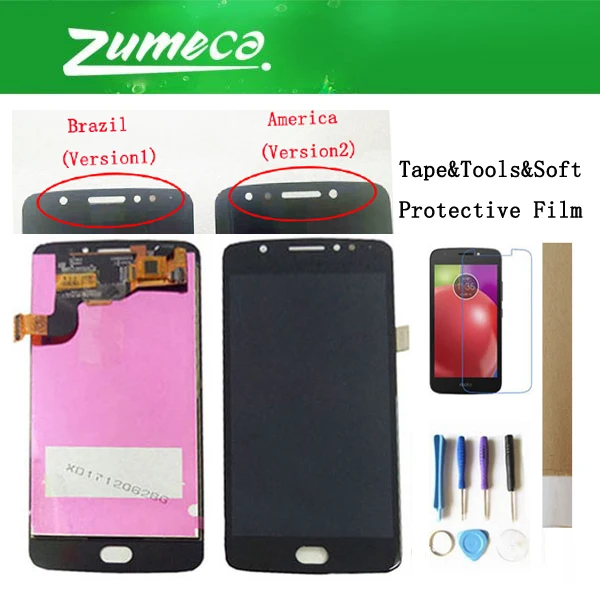 Цена Для Motorola E4 XT1762 XT1763 XT1766 XT1767 Moto E4 ЖК дисплей + кодирующий преобразователь сенсорного экрана в сборе черный золотой цвет + комплекты