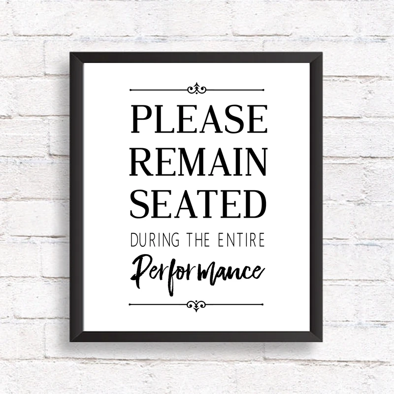 Bathroom Quote Canvas Art Picture Wall Decor