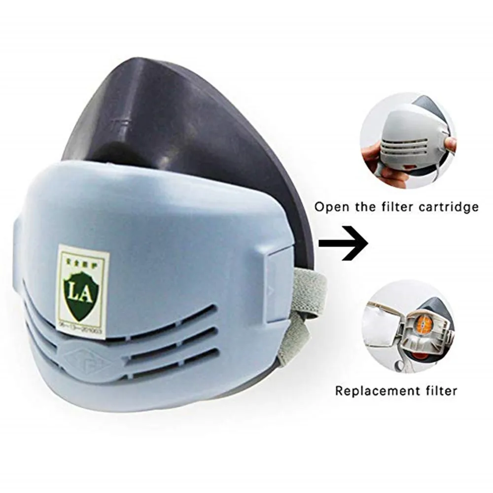 Респиратор Половина лицевой части многоразовая респираторная Пылезащитная маска KN90 Pm2.5 защита от газа фильтр респиратор