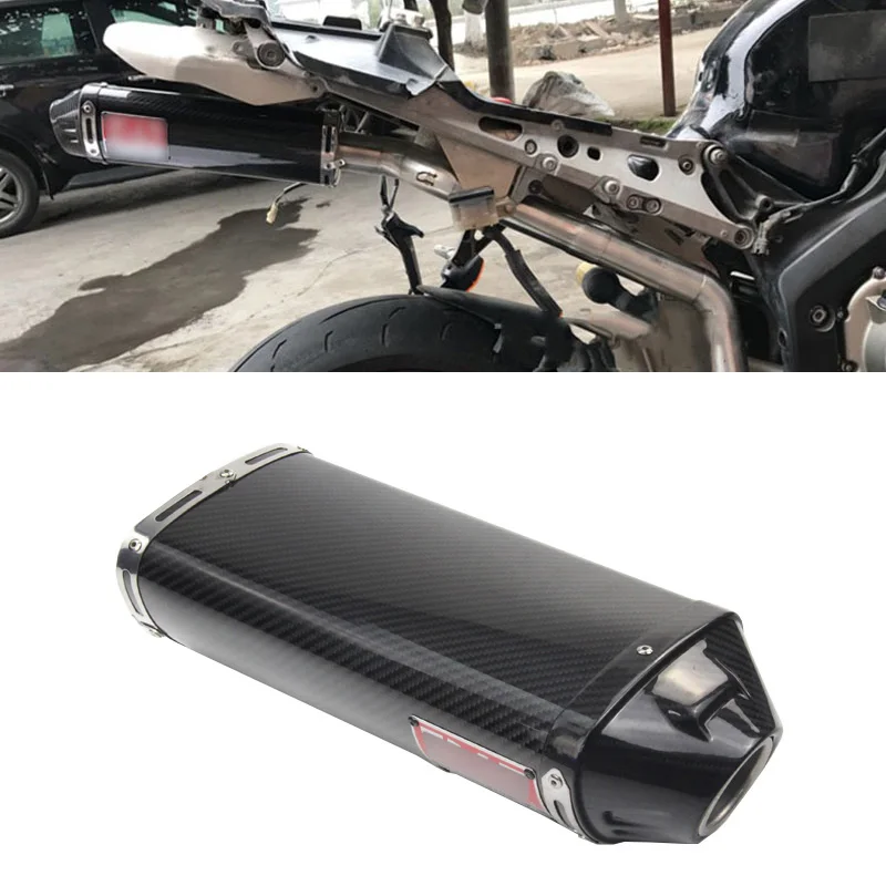 

Real Carbon Fiber 38-51 mm Exhaust Tail Pipe No DB Killer for Motorcycle Under Cushion Exhaust Modified for CBR600 CBR1000 F5