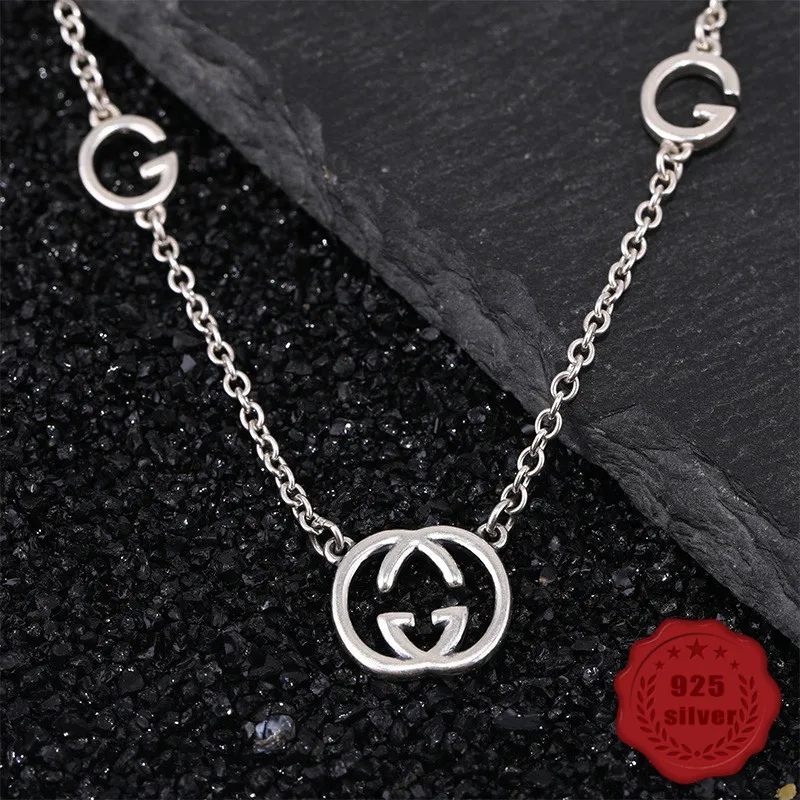 

925 sterling silver pendant personalized fashion temperament wild letters simple and elegant tag birthday gift 2019 new hot sale
