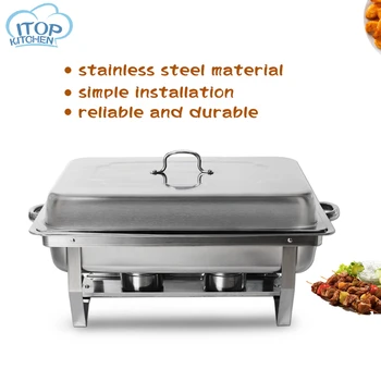 

Buffet Chafing Dish Cover With Handle Alcohol Furnace Function Sauce Restaurant Weeding Food Plates Commercial Heating Tools