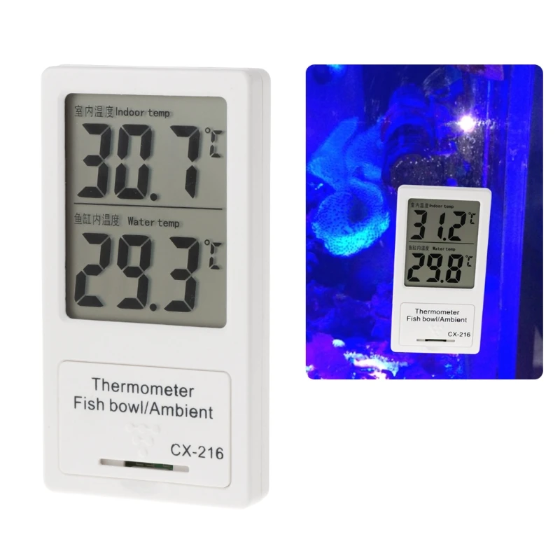 Aquarium Thermometer LCD Display Digital Temperature For Indoor& Fish
