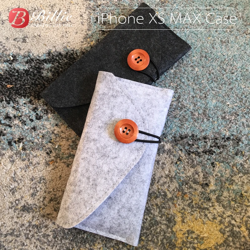 

Mobile Phone Pouch Wool Felt Purse Case Bag For iPhone XS 5.8-inch Mobilephone Pouch Sleeve Bag Cover For iphone xs max 6.5inch