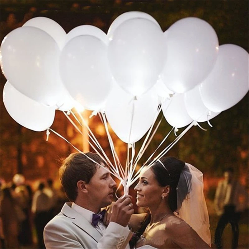 

Light Up Ball Helium 5Pcs/Bag Beautiful Led Balloons Christmas Birthday Creative Glowing Balloon 12cm Party Wedding Decor NEW