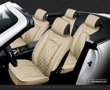 for Mitsubishi Pajero OUTLANDER EX Lancer Galant red luxury car soft leather seat cover front &rear Complete set car seat covers