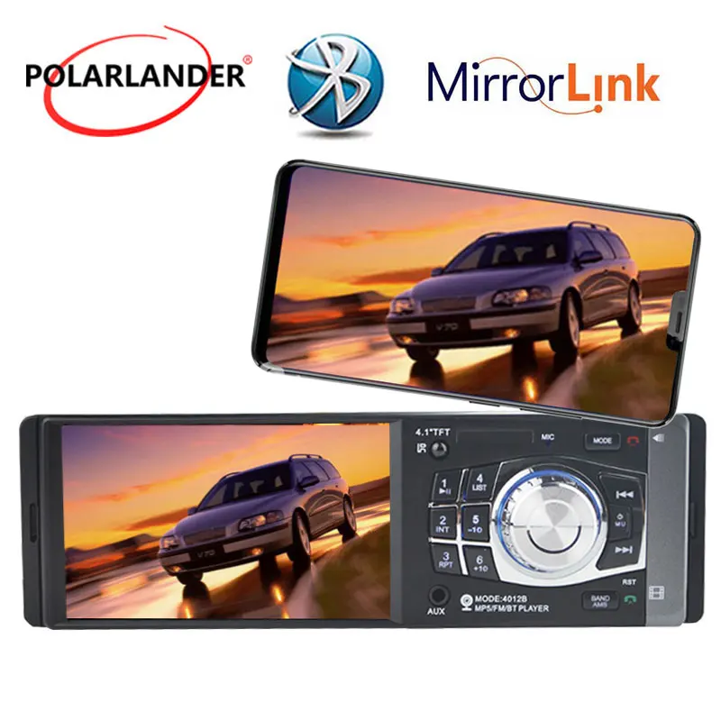 4 1 inch 1 Din Bluetooth TFT MP4 Player USB SD TF Aux FM font b