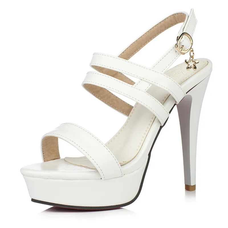 Ремешок на щиколотке на каблуке женские босоножки Летние женские туфли с открытым носком высокий толстый каблук Сандалии под платье, для вечеринки, большие Размеры 33