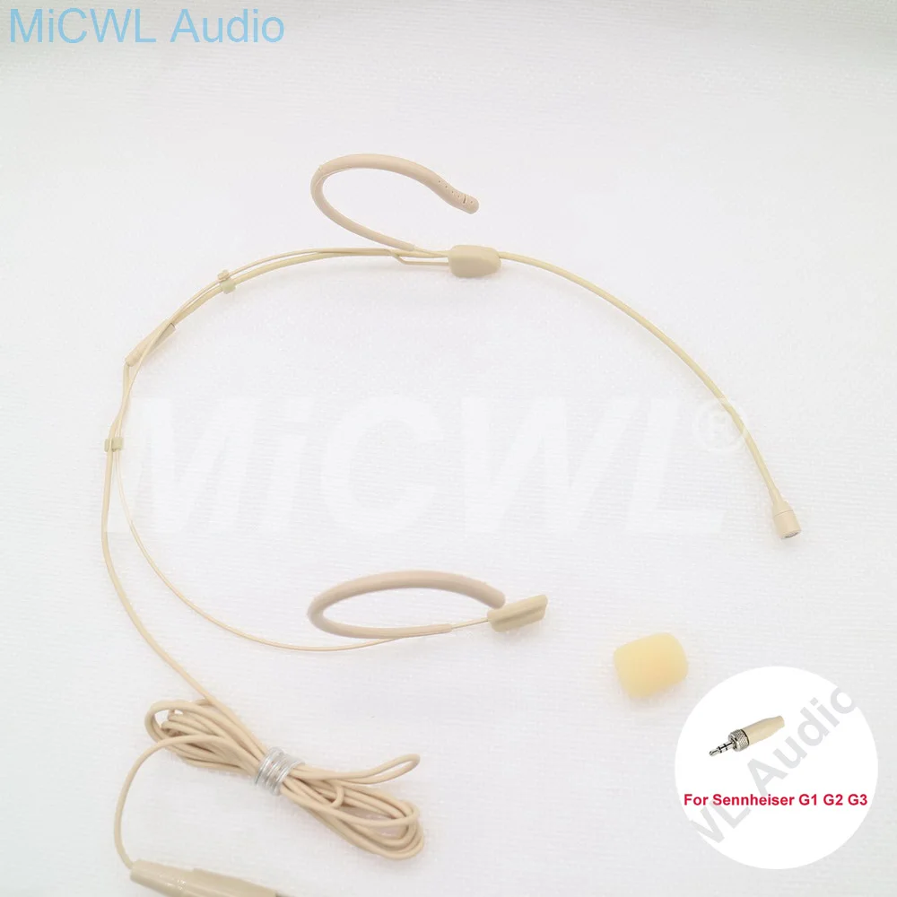 البيج سماعة متعددة الاتجاهات المكثف Headworn ميكروفون ل سنهيسر اللاسلكية نظام مع Bodypack الارسال البيج سماعة متعددة الاتجاهات المكثف Headworn ميكروفون ل سنهيسر اللاسلكية نظام مع Bodypack الارسال