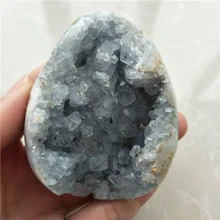 Большой Природный целестит камень и минеральный кристалл селестин геодный селестит яйцо из Мадагаскара для медитации заживления кристаллов