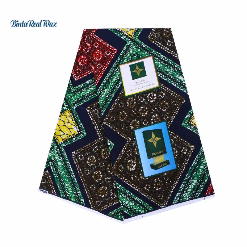 

Real Dutch Wax Ankara Fabric Vintage Printed good quality Wax Hollandais African Fabric 100% Cotton Sewing Fabric 24FS1063