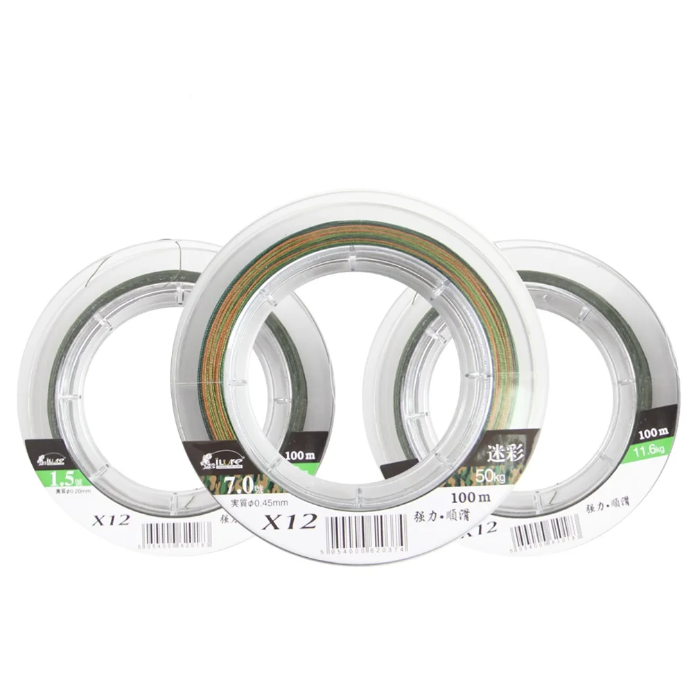 Fishing Line 100M 12 Strands PE Plastic Braided Multifilament Line Super Strong Fishing Line Carp Fishing Salt Water Line Pesca