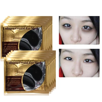 

10pack/20pcs Collagen Eye Mask Nourish Anti-wrinkle Black Gel Mask Patches for Eyes Pads Deep Repair Moisturizing Eye Care