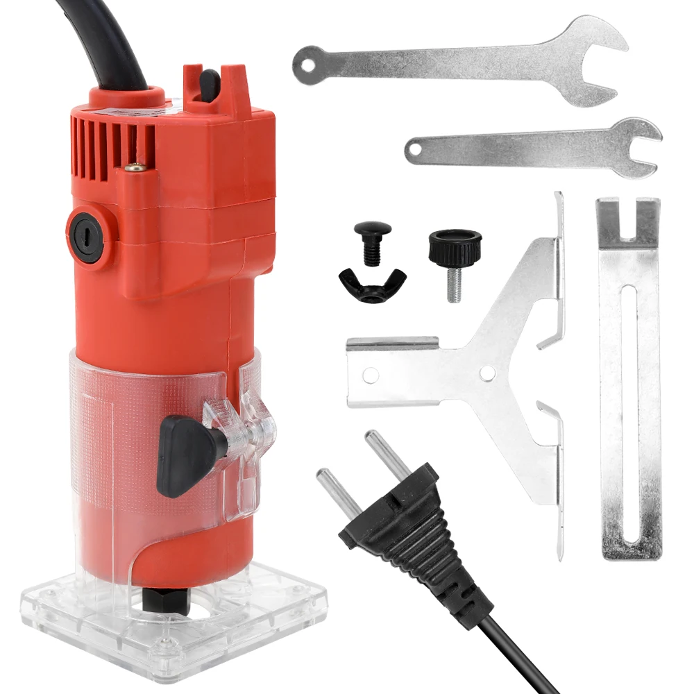 

Aluminum Alloy Electric Hand Trimmer Router Slotting Trimming Wood Carving Machine for Woodworking Milling Engraving