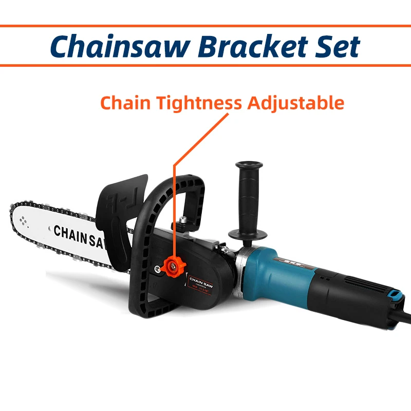 Chainsaw Bracket Remake 100 115 125 150 180 Angle Grinder Into Wood Cutting Electric Saw 11.5inch 29cm Blade DIY Power Tool Set