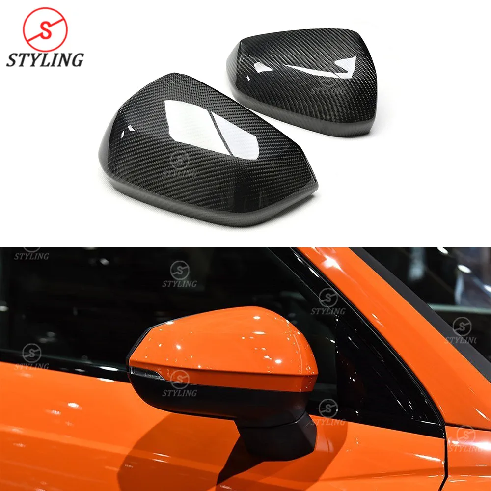 

Q2 Mirror Cover with & without lane side assist 2019 For Audi Q3 Carbon Fiber Rear View Mirror Cover 1:1 Replacement style 2019+