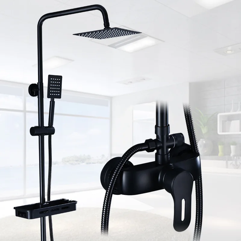 

Ou shi wei yu the copper gold antique black shower woman washer shower set four turbo nozzle household