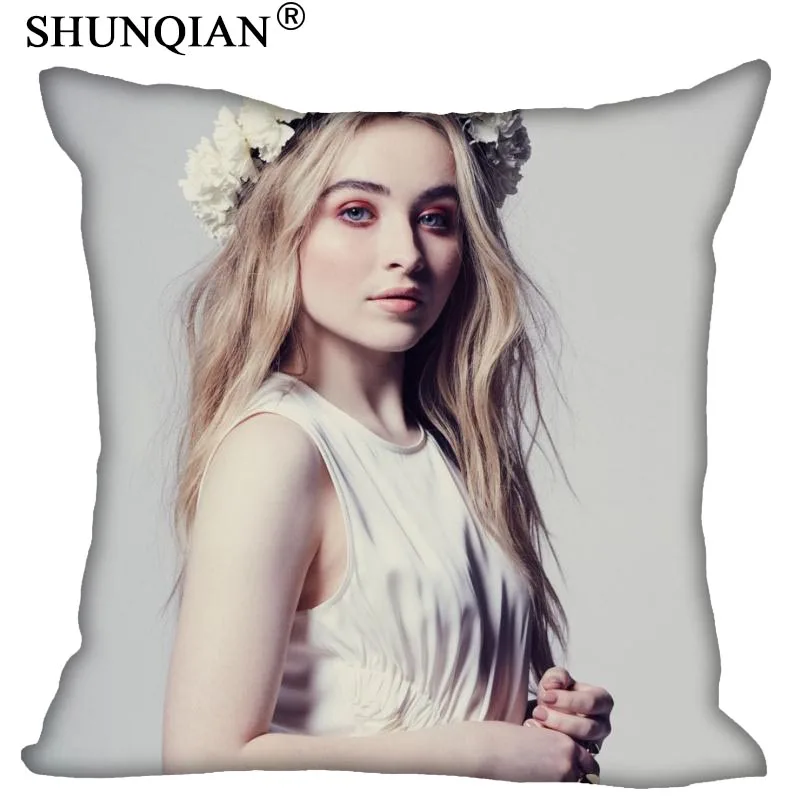 Pillowcase Sabrina Carpenter наволочка квадратная молния Домашняя Декоративная Подушка Обложка свадебный подарок на заказ для двух сторон с принтом - Цвет: Pillowcase