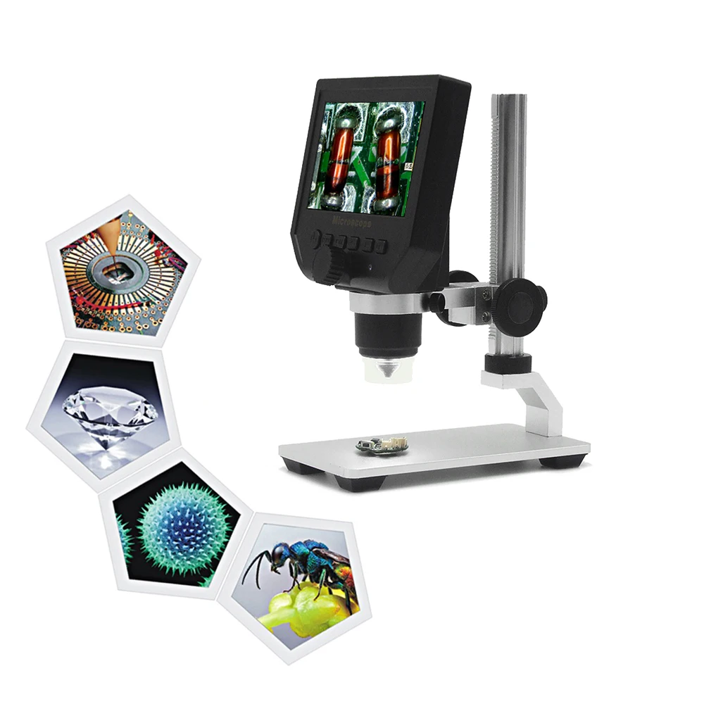 600X4," ЖК-дисплей микроскоп с зумом 3.6MP портативный светодиодный цифровой видео микроскоп с алюминиевым сплавом стента для BGA реболлинга