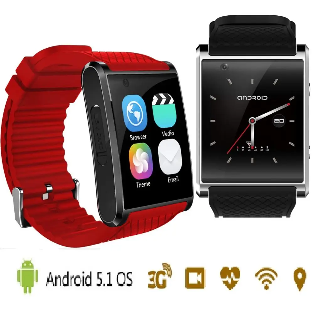  ELECTSHONG android 5.1 smart watch for Apple WiFi watch with pedometer camera GPS men women watch f