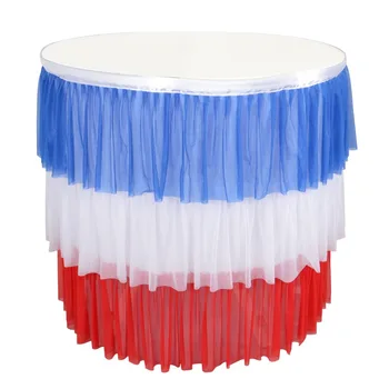 

1pcs Tutu Tulle Table Skirt Baby Shower Birthday Party Banquet Table Skirts for Wedding Decoration 275 x 75 cm