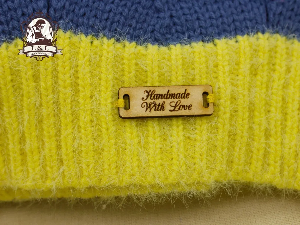 

wood product tags, customized text, knitting tags, personalized tags, custom engraved tags, wooden labels (WDBQ76)