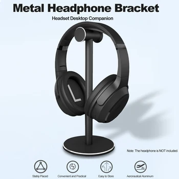 

Headphone Stand Earphones Detachable Aluminum Alloy Holder Stand Home Office Stable Desktop Headset Bracket