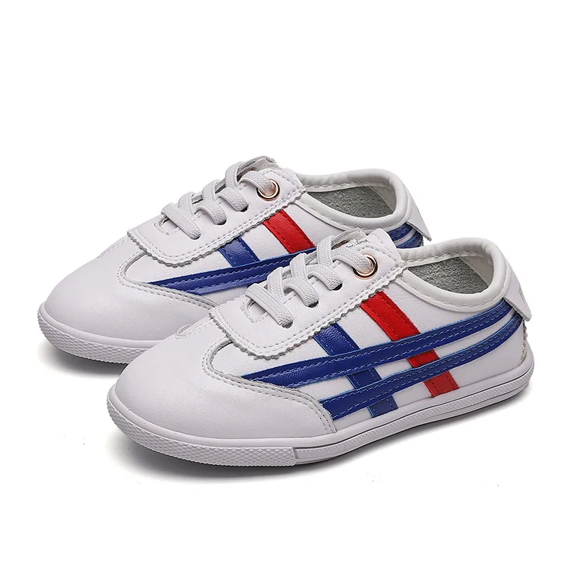 

MHYONS 2019 spring new children's shoes Korean children's leather sports shoes boys casual shoes girls white shoes