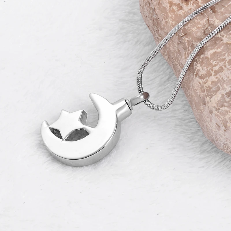

CA-2 2019 fashion Jewelry Gift Circle with bright Moon and start linked Perfect words writing necklace jewelry for women