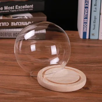 

Diameter=13cm Round Glass Dome Vase with Different Base Home Decoration Creative Glass Dome Friend Gift Wedding Decoration