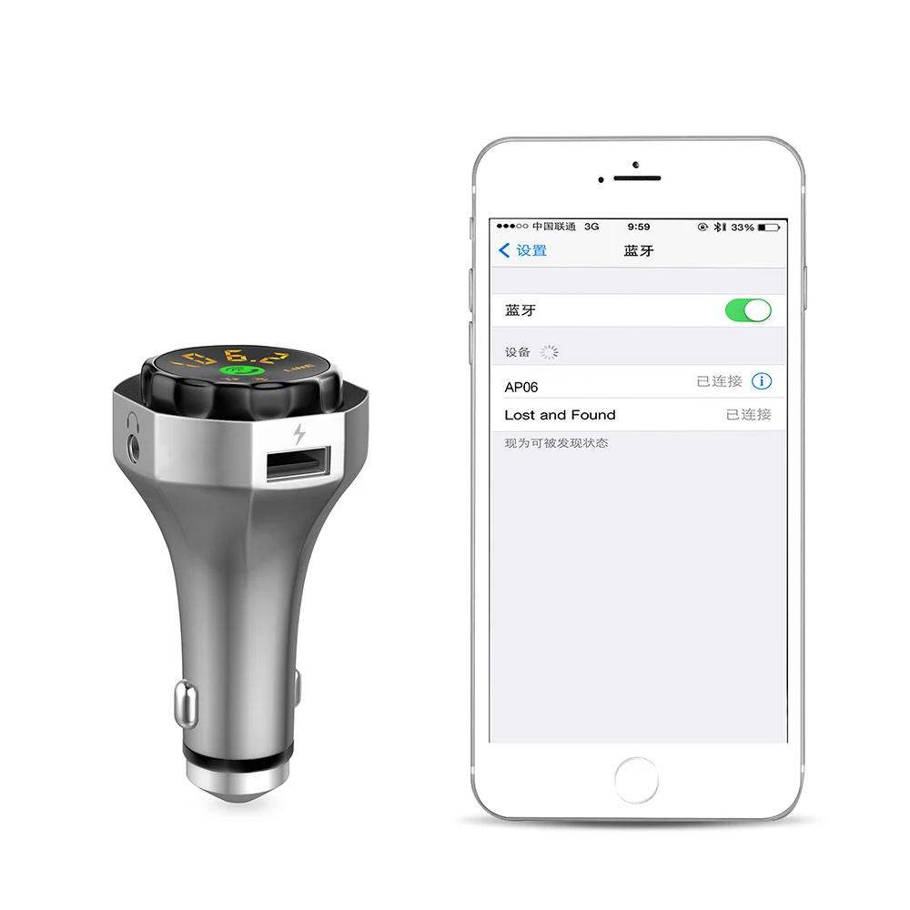 Беспроводной автомобильный комплект fm передатчик Bluetooth V4.2 светодиодный MP3 плеер