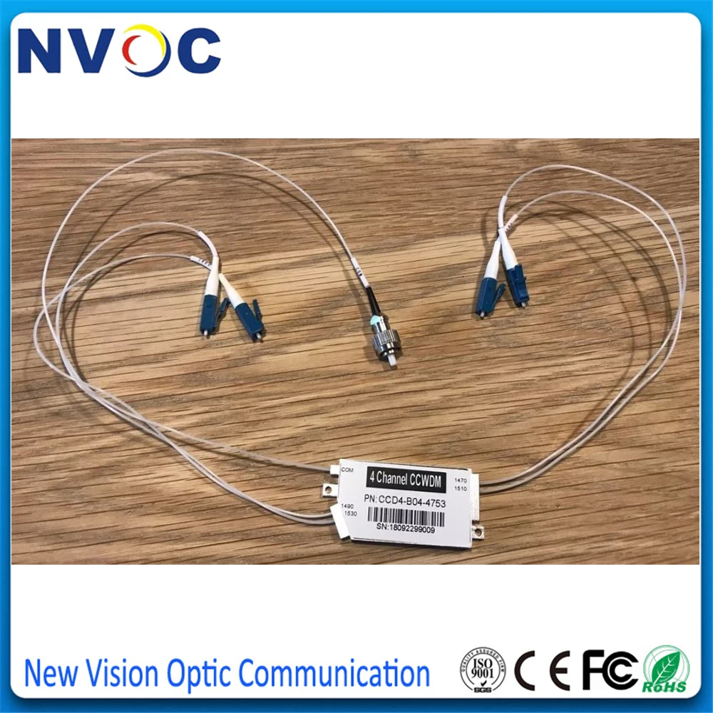 1*4 CCWDM мини CWDM Mux/Demux модуль с 25 см LC/UPC(1470,1510, 1530, 1490nm) разъем и FC/UPC COM порт, 4ch CCWDM Mux Demux