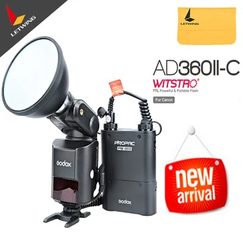 

Original Godox Witstro AD360II-C TTL 360W GN80 Powerful Speedlite Flash Light+4500mAh PB960 Lithium Battery for Canon EOS Camera