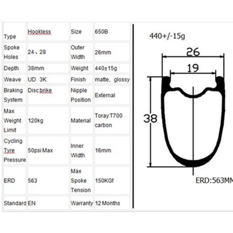 Обод колеса carbone UD 12K 440g лента бескамерная дорожная велосипедная оправа 38 мм 700C клинчер дорожный ободки дисков 26 мм бескамерная лента оправа 3K