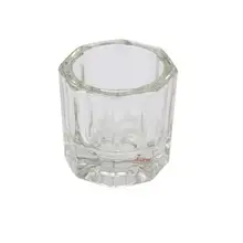 Beauty Girl Crystal Octagonal Glass Cup Dappen Dish for Arcylic Nail Art Liquid Powder Sep 8