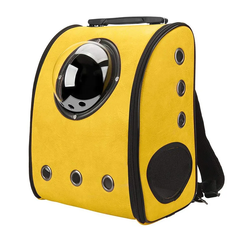 Travel Accessory Feather Space Capsule Transport Dog Bag For Small Puppy Chihuahua Pet Cat Carrier Backpack Crate Cage - Цвет: Yellow