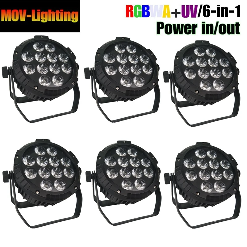 6 шт./лот 12x18 Вт светодиодный Профессиональный прожектор Par DJ DMX сценическое