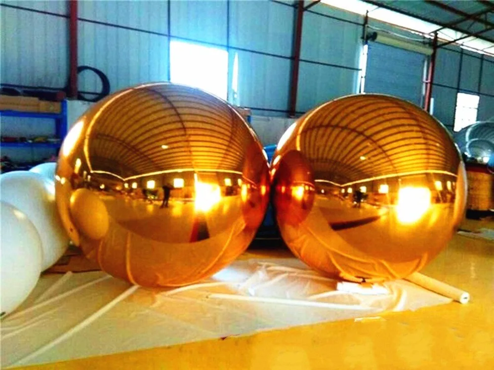 

Golden mirror ball can be customized into the range from 0.8 diameter to 3.5 diameter