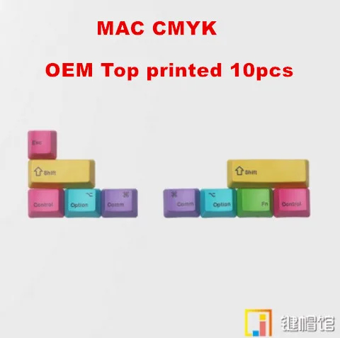 Mac add on RGBY mechanical keyboard add-on kit PBT keycap command option cap OEM - Цвет: Белый