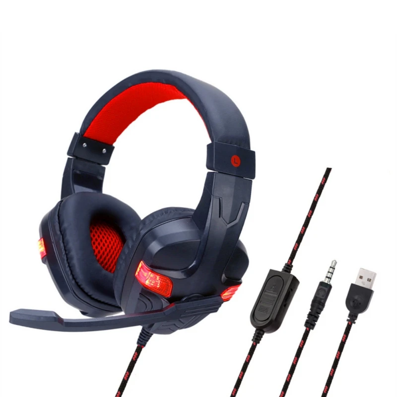 Stereo Gaming Headset Mic for PC Laptop Game Console Welcome Charming HiFi LED Noise Cancelling MIC Game Headphone For PS4