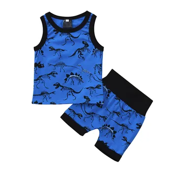 

2Pcs Toddler Kids Baby Boys Dinosaur Vest Tops+Shorts Outfits Clothes Set girl clothing teenage baby boy clothing