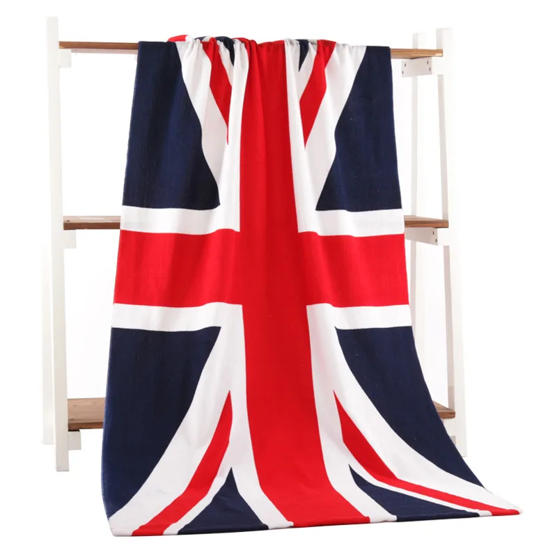 Valanorean UK British United Kingdom Flag Bath Towel Drying Washcloth