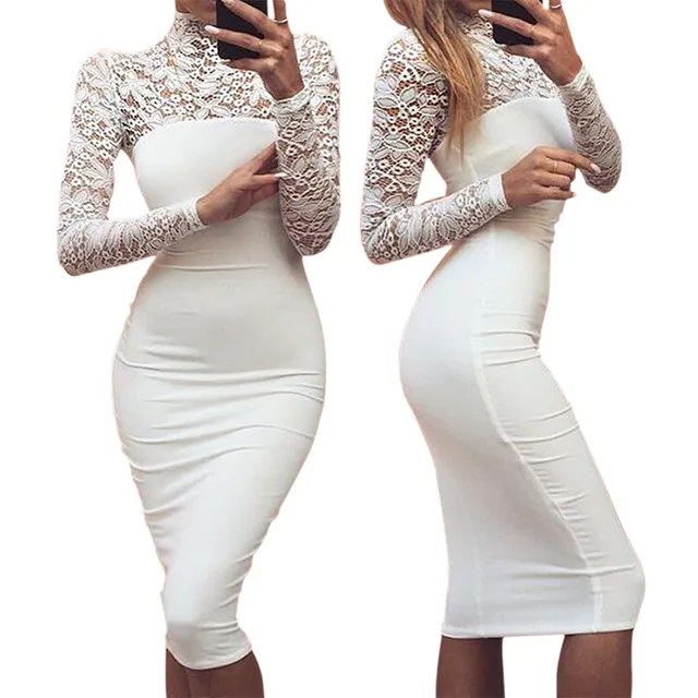 Aliexpress.com : Buy 2016 New Women Elegant Bodycon Dress Sexy White ...