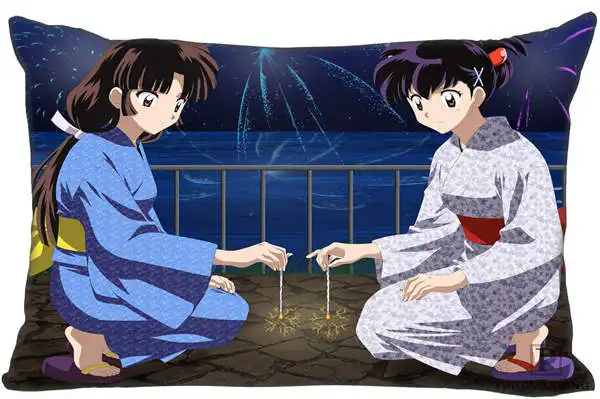 Best пользовательские Инуяша Кагоме Хигураши подушки Чехлы прямоугольник Наволочки на молнии 35x45 см(одна сторона печать) 180516-sina-12 - Цвет: Rectangle Pillowcase
