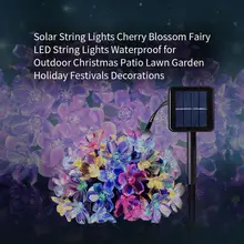 

7m Solar String Lights Cherry Blossom Fairy LED String Lights Outdoor Waterproof Christmas Patio Lawn Garden Lamp Wedding Decor