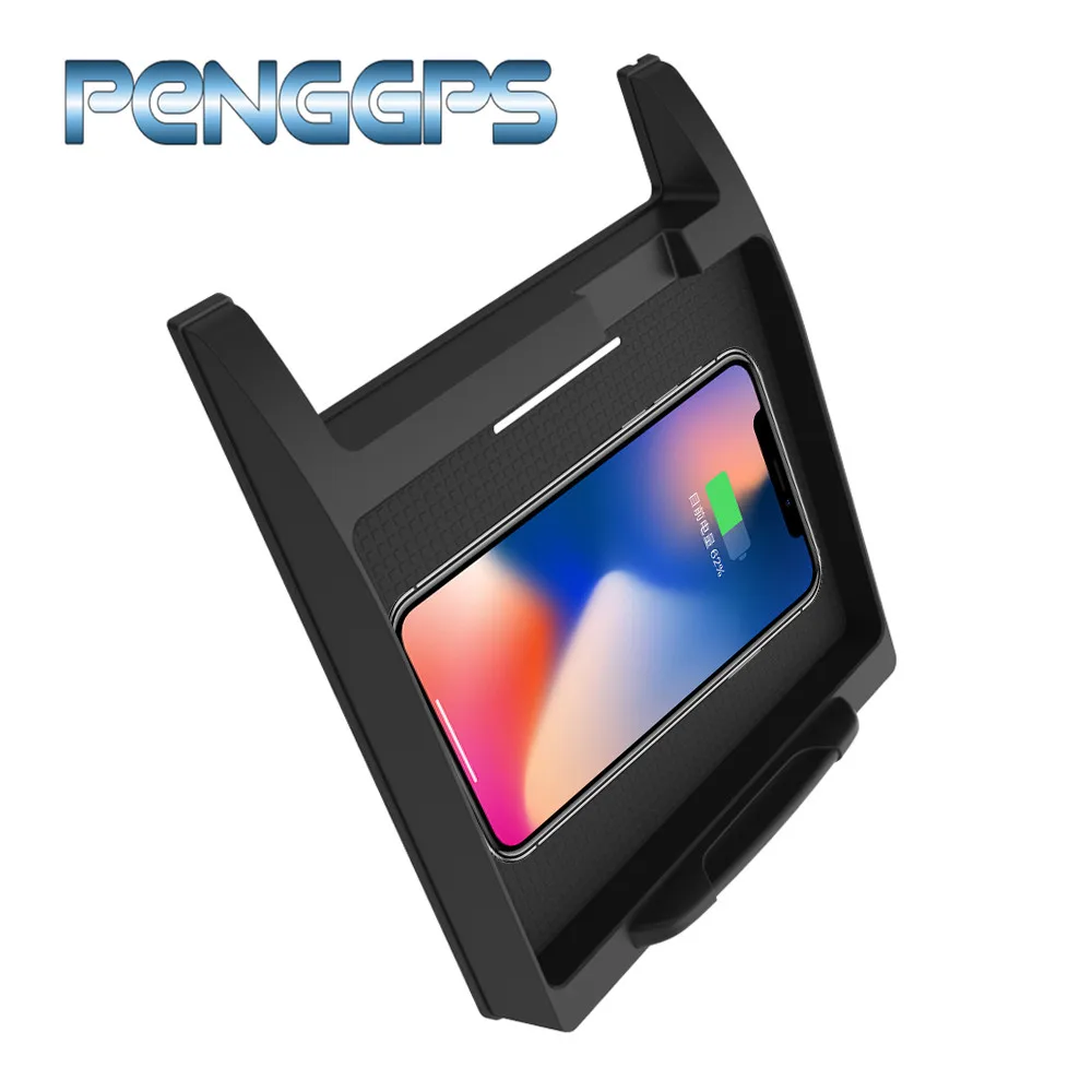 

QI Wireless Car Charger For Range Rover Vogue 2014-2017 Intelligent Infrared Fast Wireless Charging Car Phone Holder