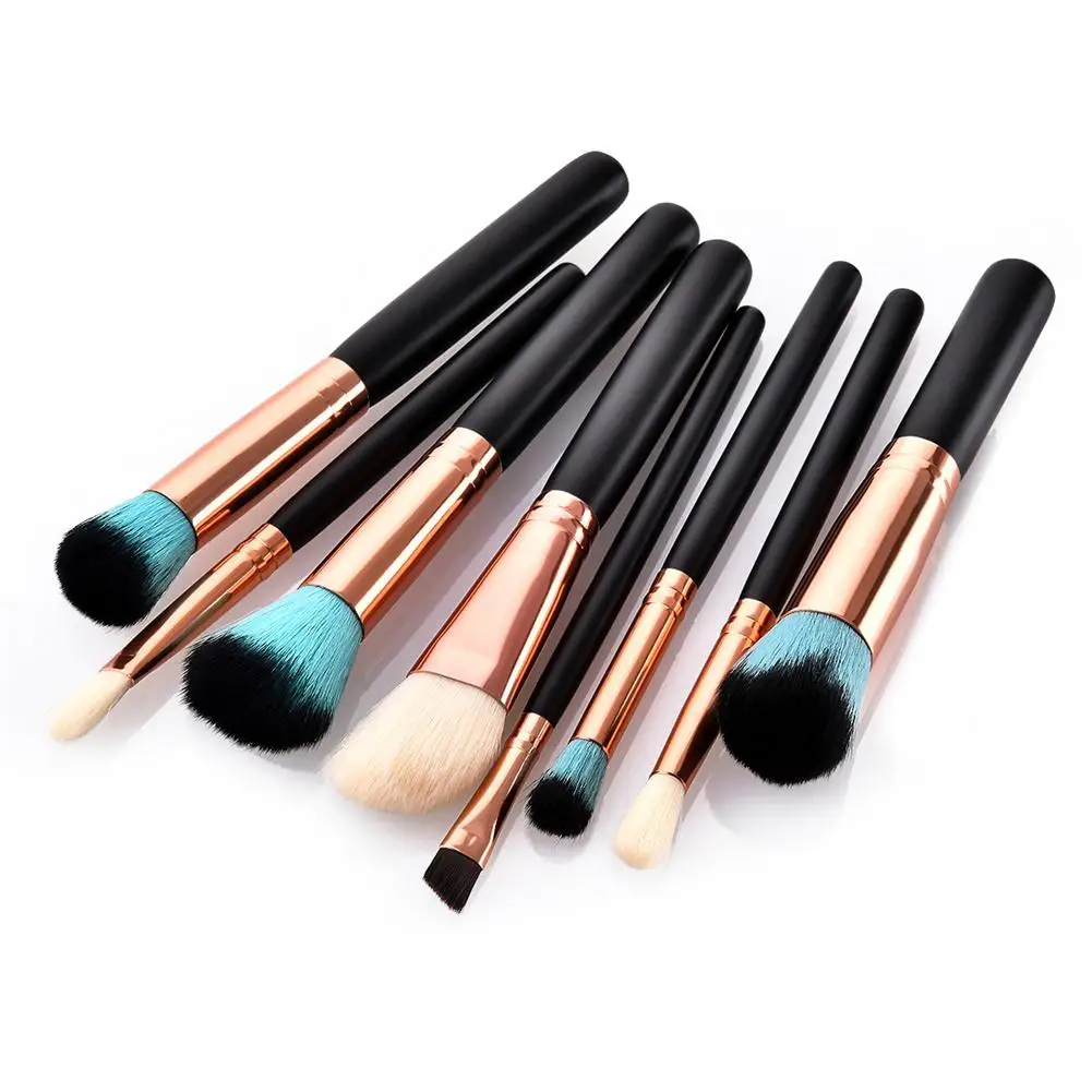 

8pcs Makeup Brushes Set Fan Loose Powder Foundation Contour Blush Eyebrow Brush Pincel Maquiagem High Quality 2 colors