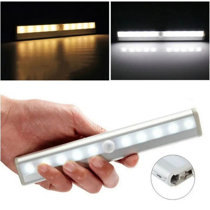  L0406 10 LED IR Infrared Motion Wardrobe Drawer Detect Lamp Wireless Sensor Closet Cabinet Light Sw - 32691012923