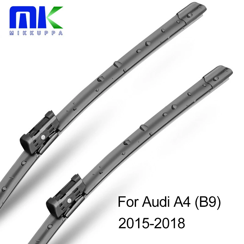 Mikkuppa стеклоочистители для Audi A4 B5/B6/B7/B8/B9 крюк/защелка/слайдер/кнопочные ручки модель года от 1995 до - Цвет: 2015-2018 B9