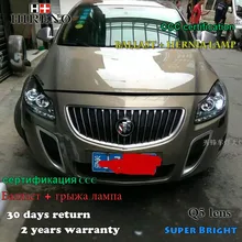 Hireno налобный фонарь для 2009-2013 Buick Regal Opel Insignia фар сборки LED DRL ангел объектив двойной луч ксеноновые 2 шт